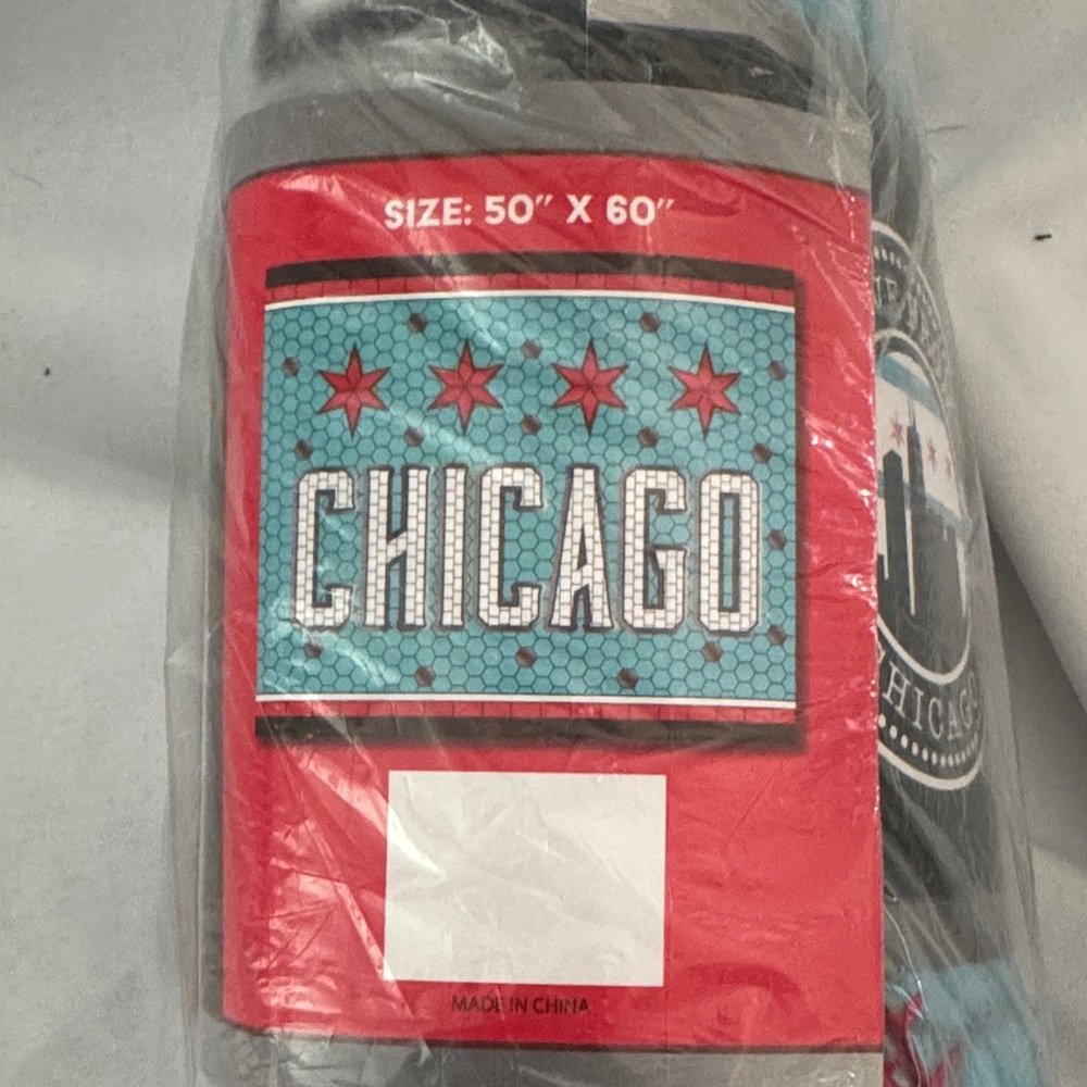 Chicago Fleece Blanket - Red, Blue, Black